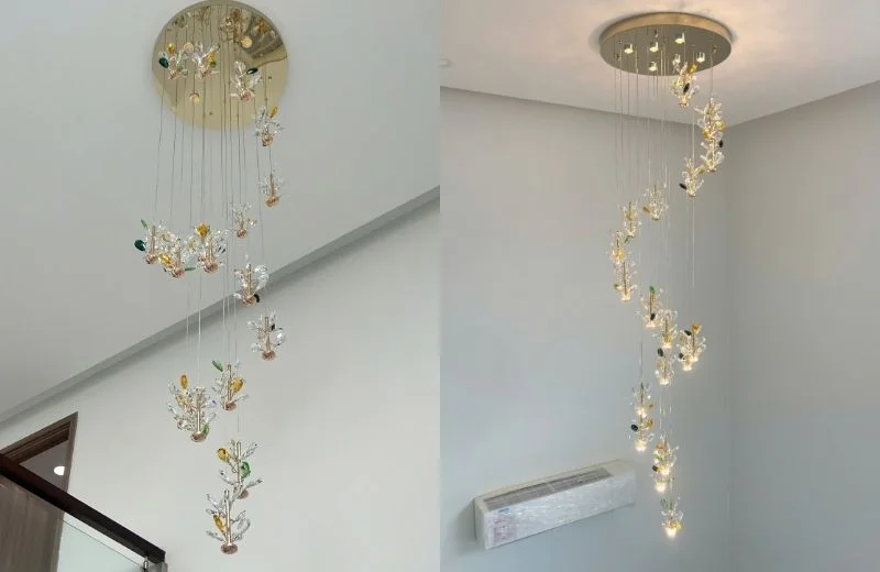 Thiết kế của đèn thả pha lê TPL039T18