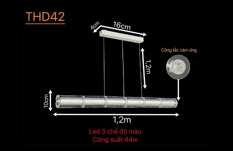 Thông số đèn thả hiện đại THD42