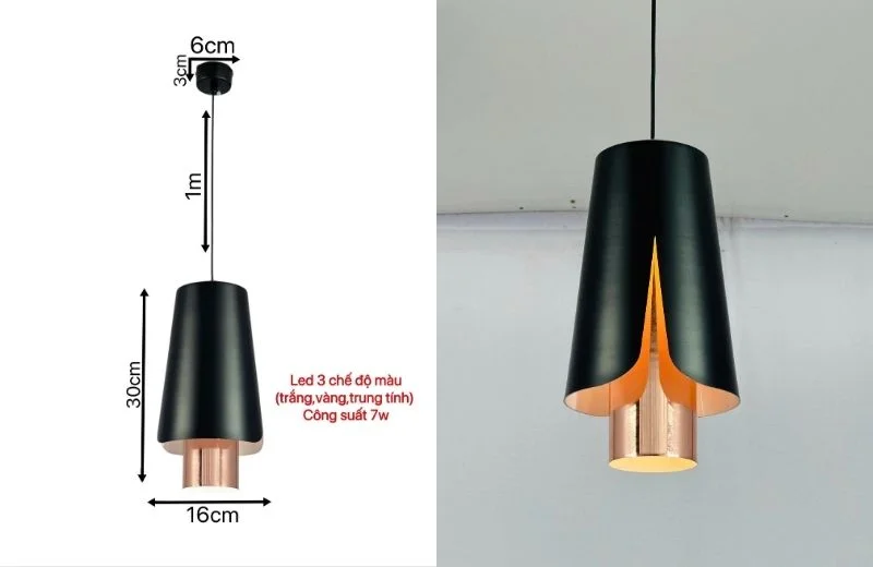 Thông số đèn thả hiện đại THD96