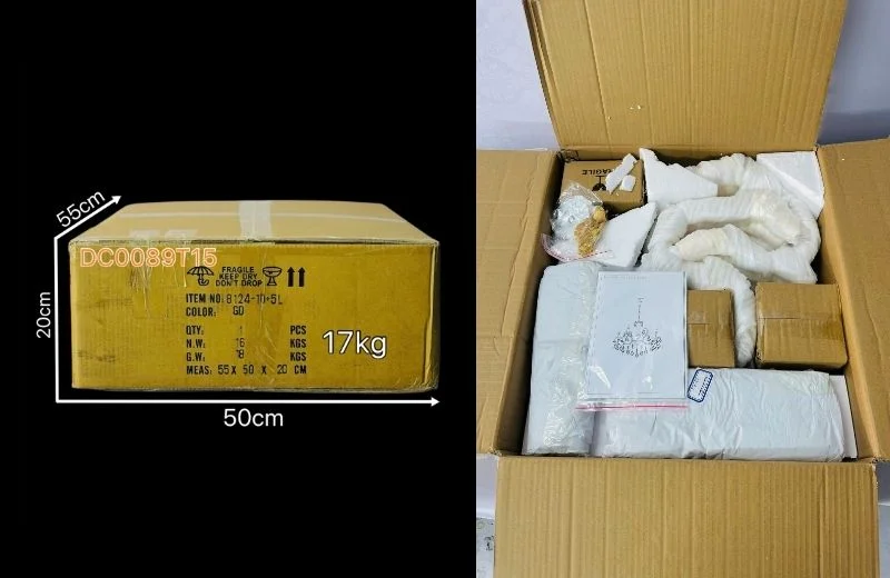 Thùng đựng và đóng gói đèn chùm DC0089T15