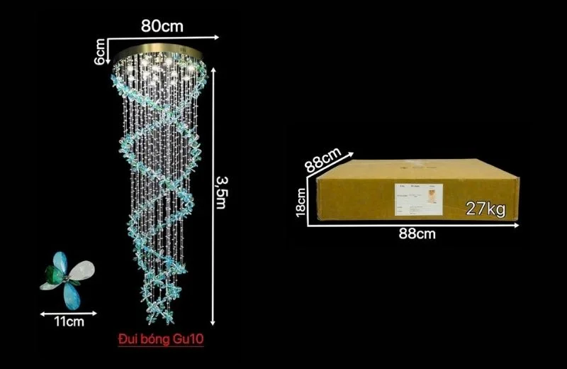 Thông số đèn thả hiện đại THD025TRON
