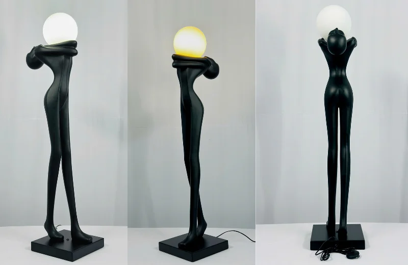 Đèn Đứng DD017 khi được bật các chế độ sáng 