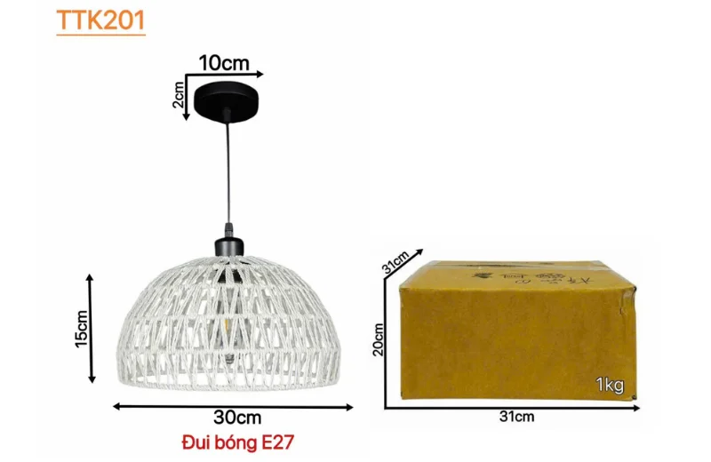 Kích thước Đèn Thả Thiết Kế TTK201