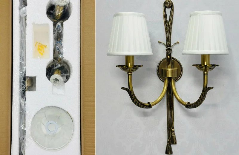 Ảnh cận đóng thùng Đèn Tường Đồng VDC08