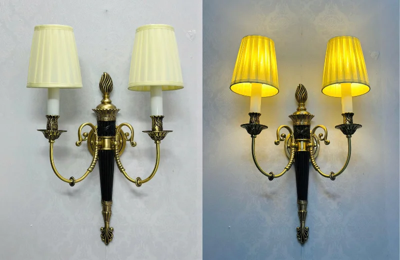 Ảnh thật Đèn Tường Đồng VDC07