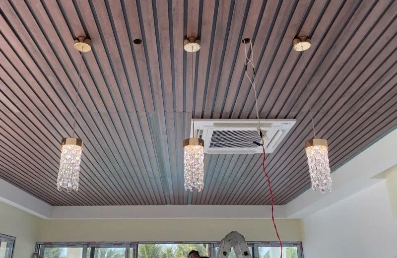 Hoàn thiện đèn thả pha lê TPL155 