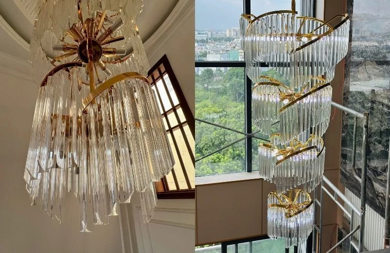 Chi tiết đèn thả pha lê TPL17