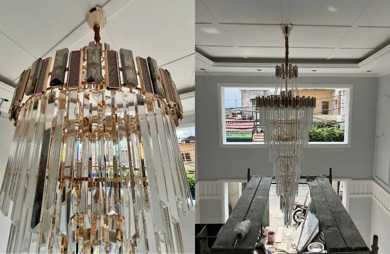 Chi tiết đèn thả pha lê TPL88230D1800 