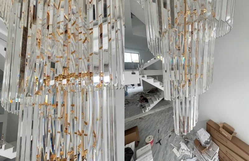 Chi tiết đèn thả pha lê TPL9662 