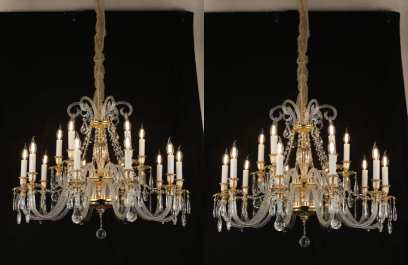 Ảnh thật Đèn Chùm Pha Lê DC8180T15