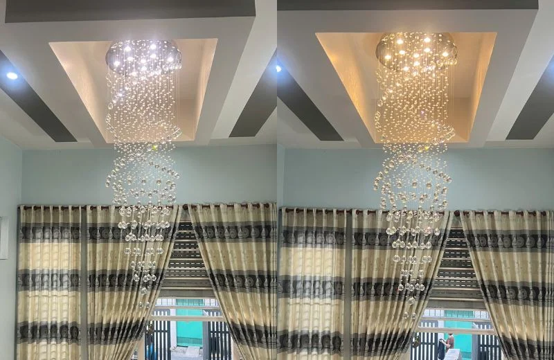 Đèn thả pha lê TPL205 hoàn thiện