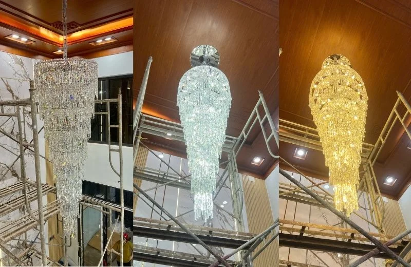 Hình ảnh đèn thả pha lê TPL2206T1000 thực tế