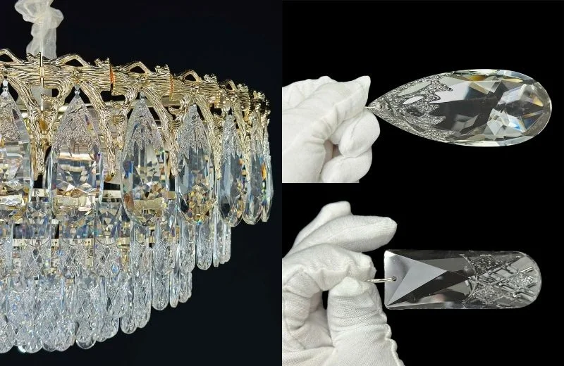 Chi tiết đèn thả pha lê TPL8897