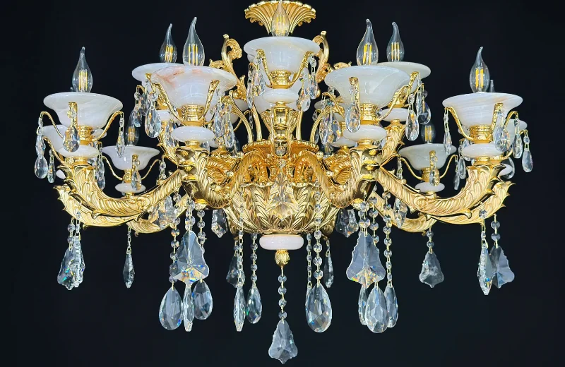 Ảnh thật Đèn Chùm Pha Lê DC6239T15 1