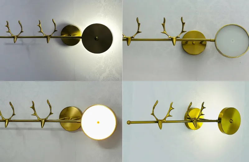 Đèn Tường Thiết Kế VK111 – khung hợp kim mạ vàng sang trọng, ánh sáng led 3 chế độ tiết kiệm điện