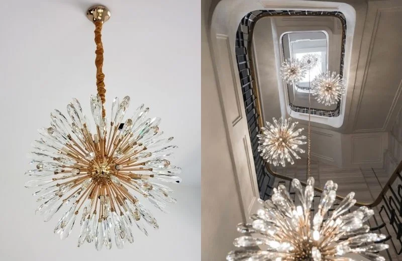 Đèn thả pha lê TPL104 thiết kế độc đáo có thể thả thông tầng