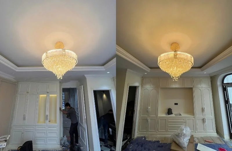 Đèn thả pha lê TPL326T600 hoàn thiện