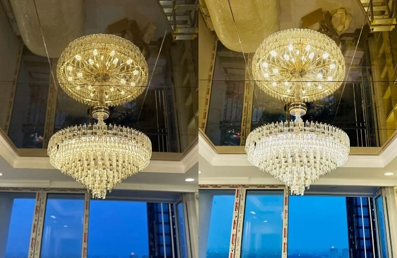 Đèn thả pha lê TPL560T800 cho không gian sang trọng và bắt mắt