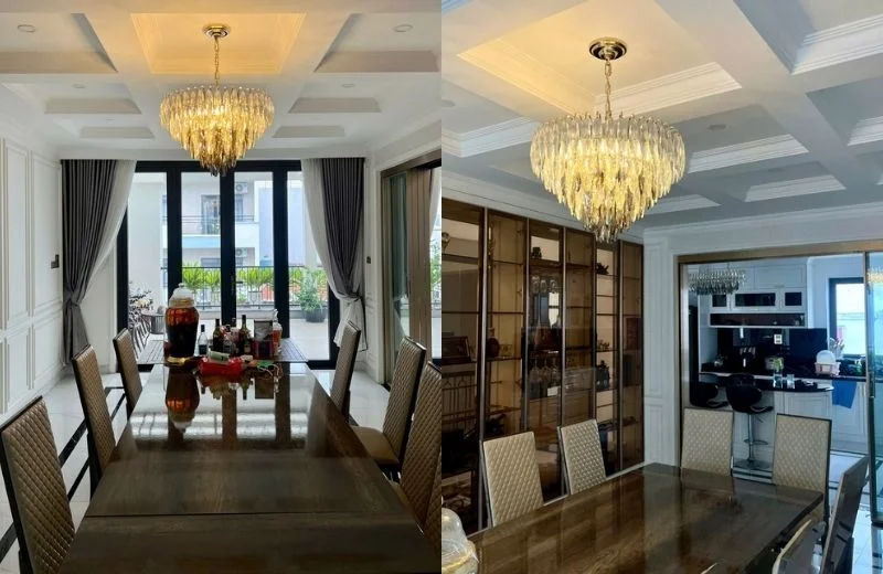 Đèn thả pha lê TPL8163T800 cho không gian sang trọng