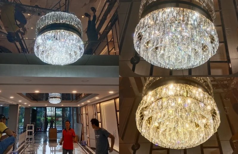 Đèn thả pha lê TPL8882T600 với 3 chế độ LED linh hoạt