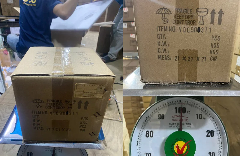 Kích thước thùng Đèn Tường VDC9003T1