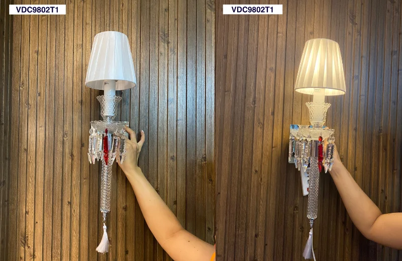 Ảnh thật Đèn Tường Pha Lê VDC9802T1