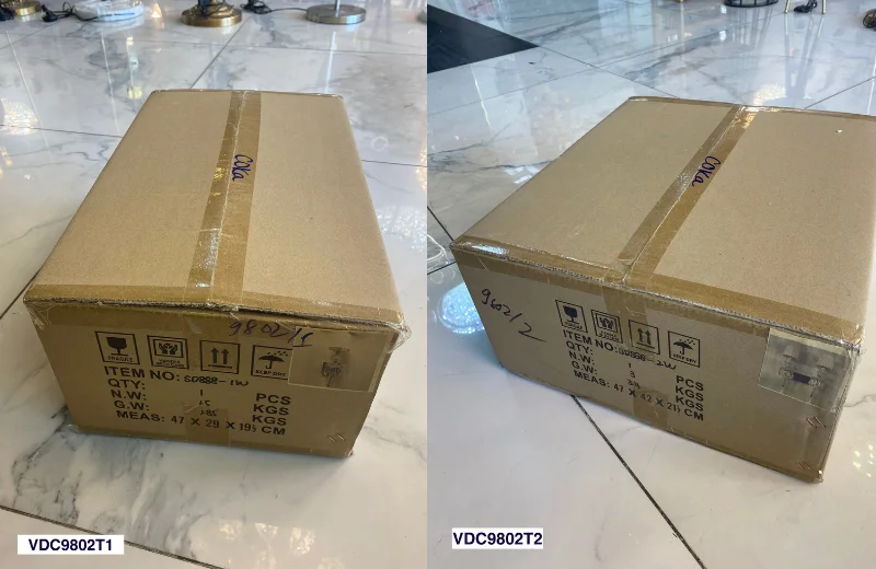 Kích thước thùng Đèn Tường Pha Lê VDC9802