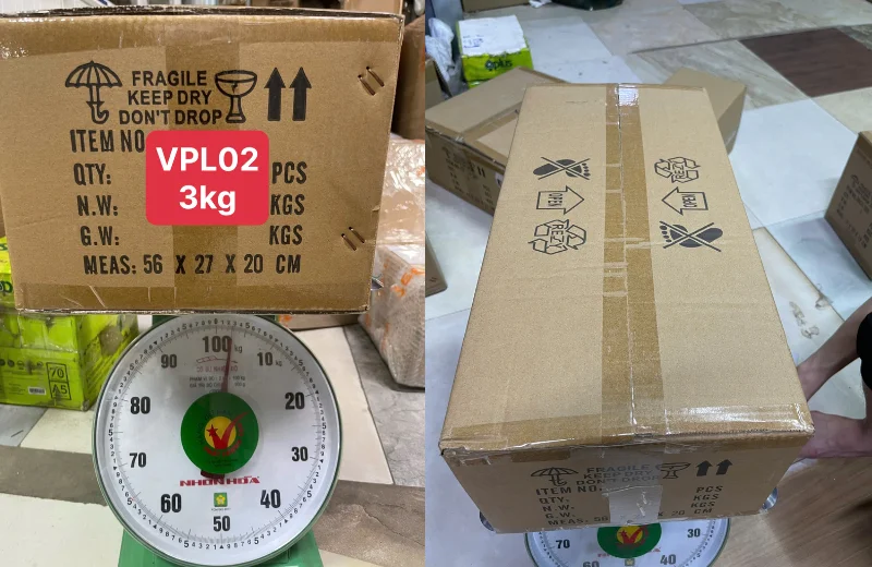 Kích thước thùng Đèn Tường Pha Lê VPL02