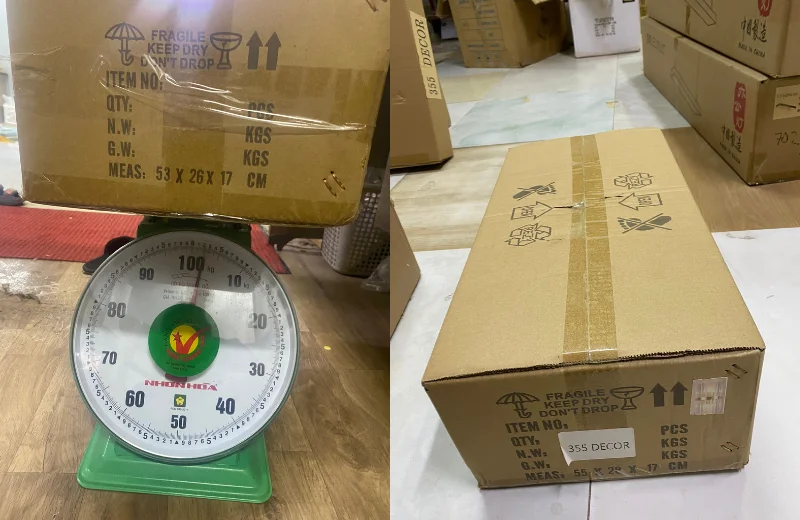 Kích thước thùng Đèn Tường Pha Lê VPL05