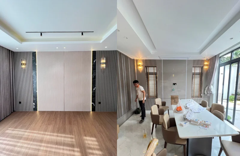 Ảnh thật Đèn Tường Pha Lê VPL05 lắp đặt tại nhà khách