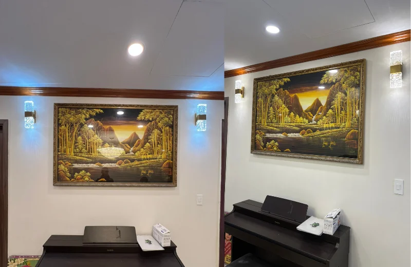 Ảnh thật Đèn Tường Pha Lê VPL26 lắp tại nhà khách 2