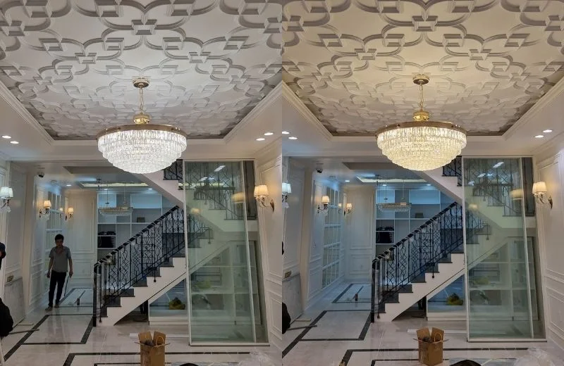 Hoàn thiện đèn thả pha lê TPL2231T800