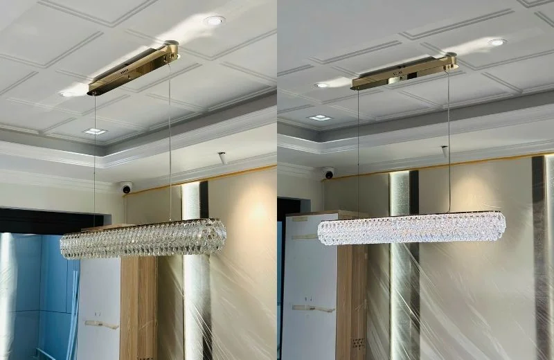 Hoàn thiện đèn thả pha lê TPL588T1200