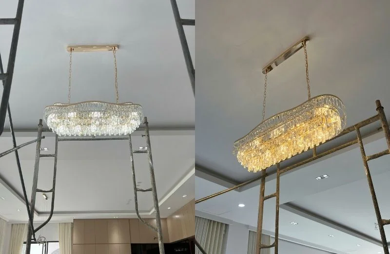 Hoàn thiện đèn thả pha lê TPL691N1000