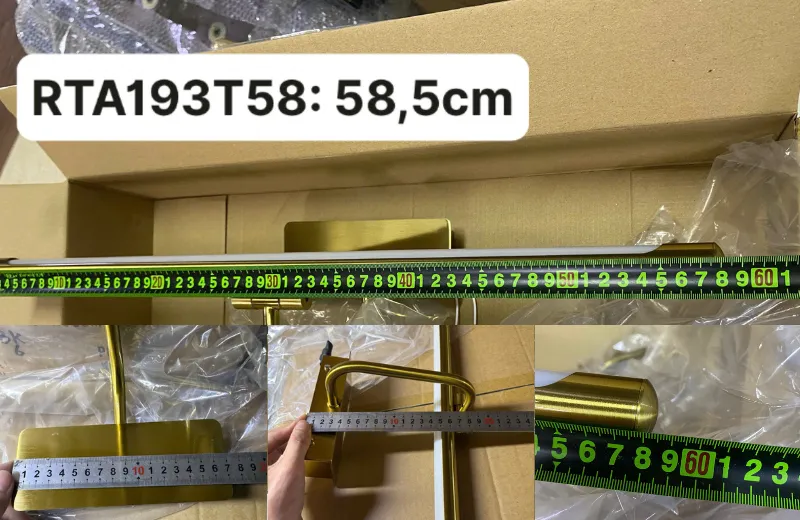 Đèn Rọi Tranh RTA193 - kích thước đo thực tế bởi 127 HOME