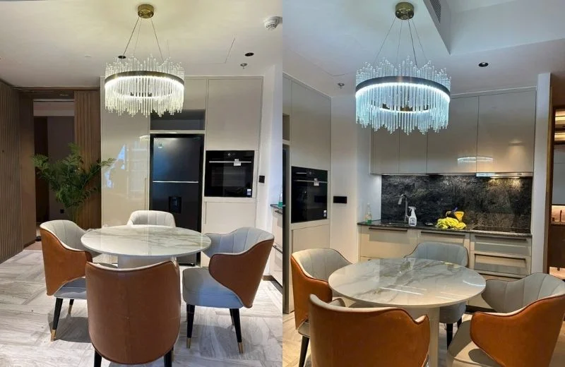 Trang trí bàn ăn với đèn thả pha lê TPL01T600 