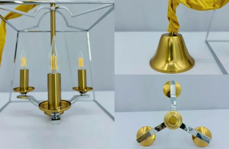 Chi tiết đèn thả đồng TD11