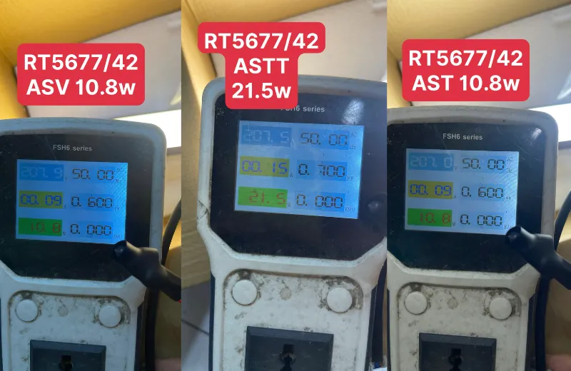 Đèn Rọi Tranh RT5677 – công suất 3 chế độ đo thực tế tại kho đèn.