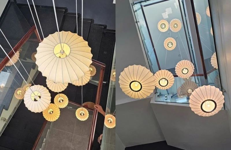 Đèn thả hiện đại THD86 thả thông tầng cầu thang