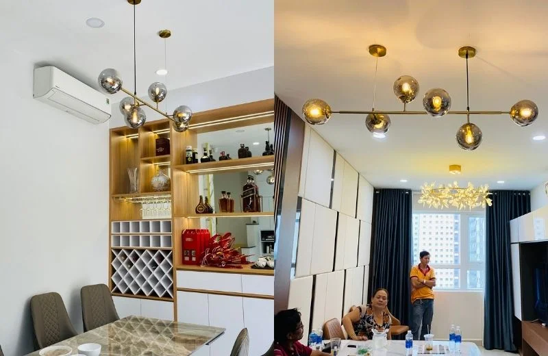 Đèn thả thiết kế TTK107N6 hoàn thiện 1