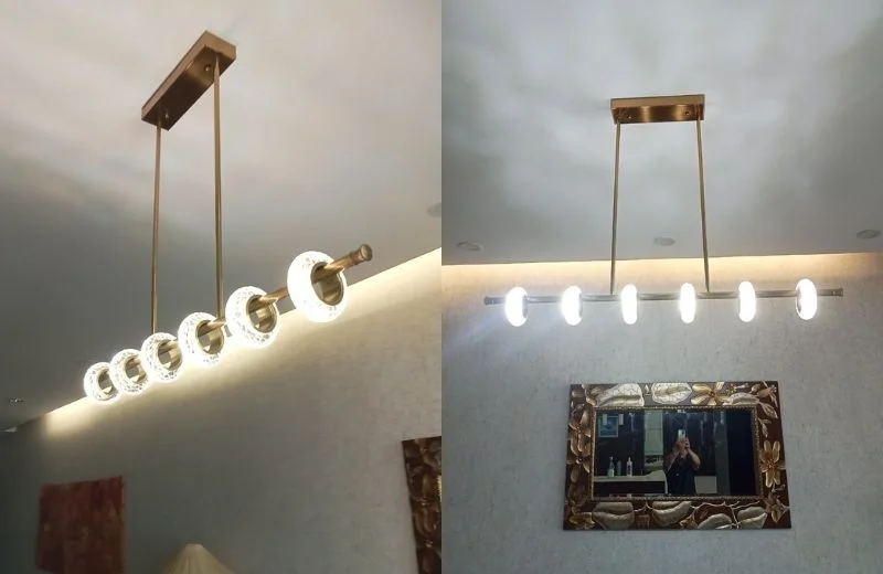 Chi tiết đèn thả thiết kế TTK108N6 hoàn thiện