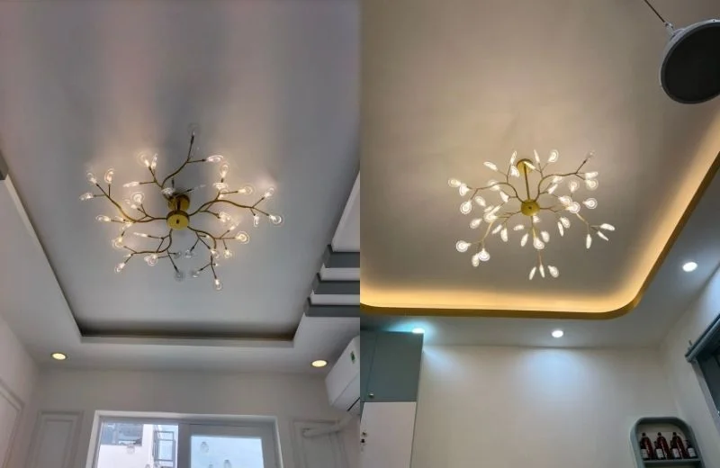 Đèn thả thiết kế TTK9051VANG thực tế