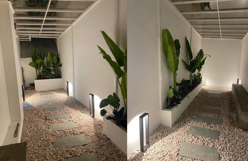 Ảnh thật Đèn Trụ DT14 lắp đặt tại nhà khách