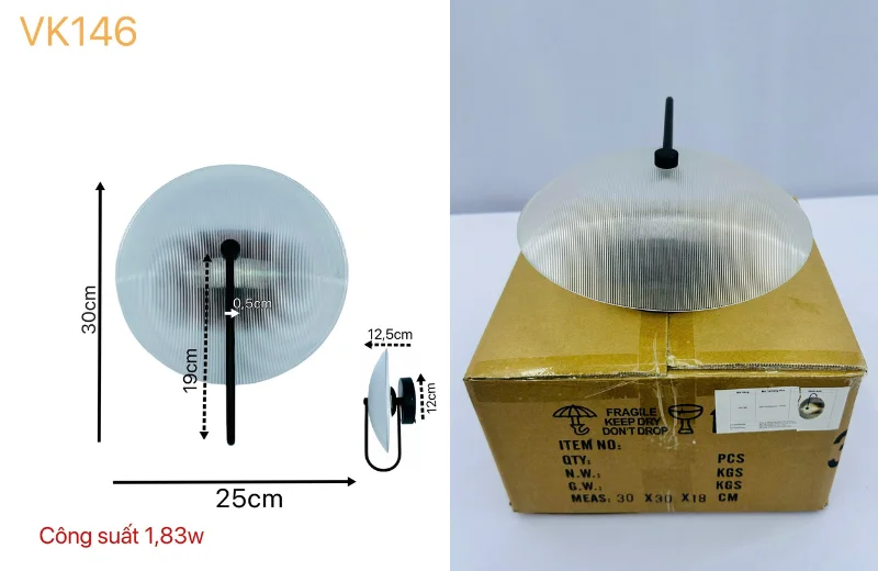 Kích thước Đèn Tường Thiết Kế VK146