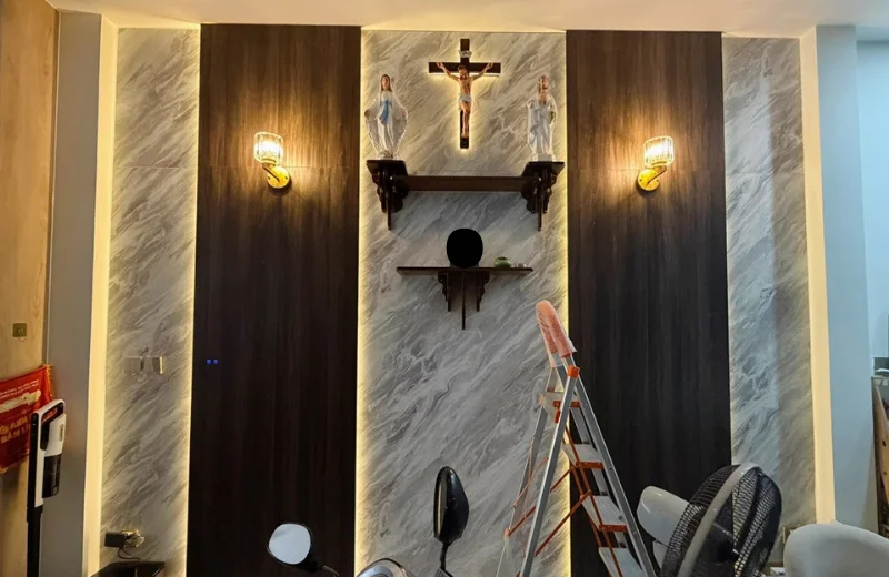 Ảnh thật Đèn Tường Pha Lê VPL22 lắp đặt cho khách