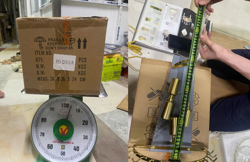 Kích thước Đèn Tường Pha Lê VPL40 