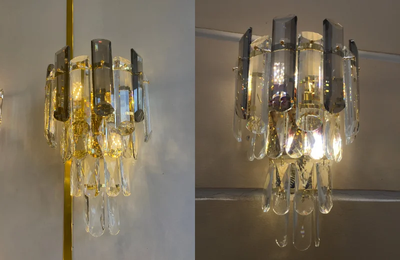 Ảnh thật Đèn Tường Pha Lê VPL88207 