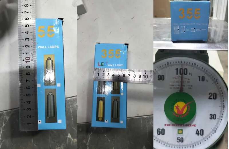 Đèn Rọi Tranh VRT24 – kích thước hộp cân nặng tại kho đèn.