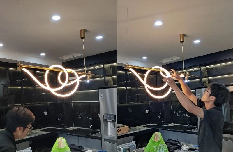 Thi công đèn thả thiết kế TT124