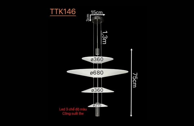 Thông số đèn thả thiết kế TTK146